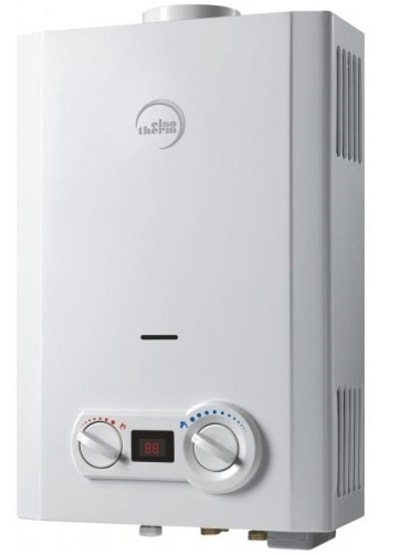 flow-through gas water heater