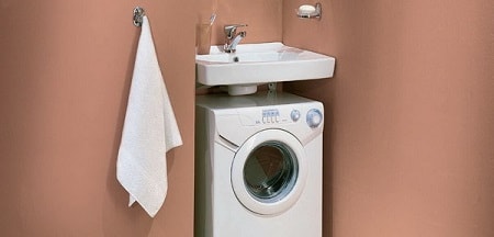 Slimline washing machines of standard height