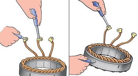 Open or short circuit in the rotor or stator winding