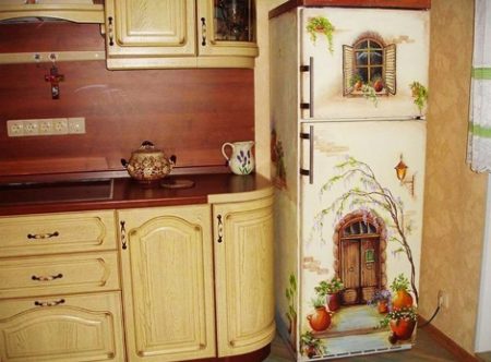 fridge decoupage