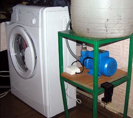 how to connect a washing machine without running water