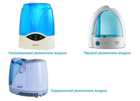 Types of humidifiers