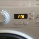 Error F8 (F08) in the Ariston washing machine